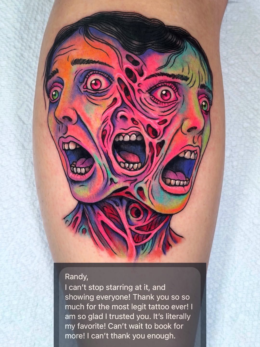 Tattoo by @randyconnertattoo — dark_realism, trash_polka