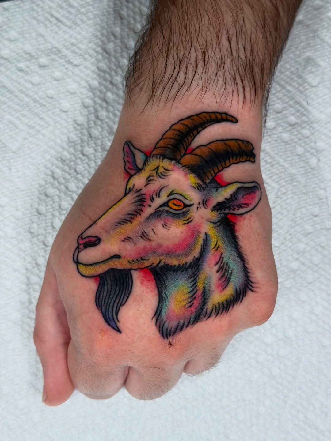 Tattoo by @randyconnertattoo — new_school, trash_polka