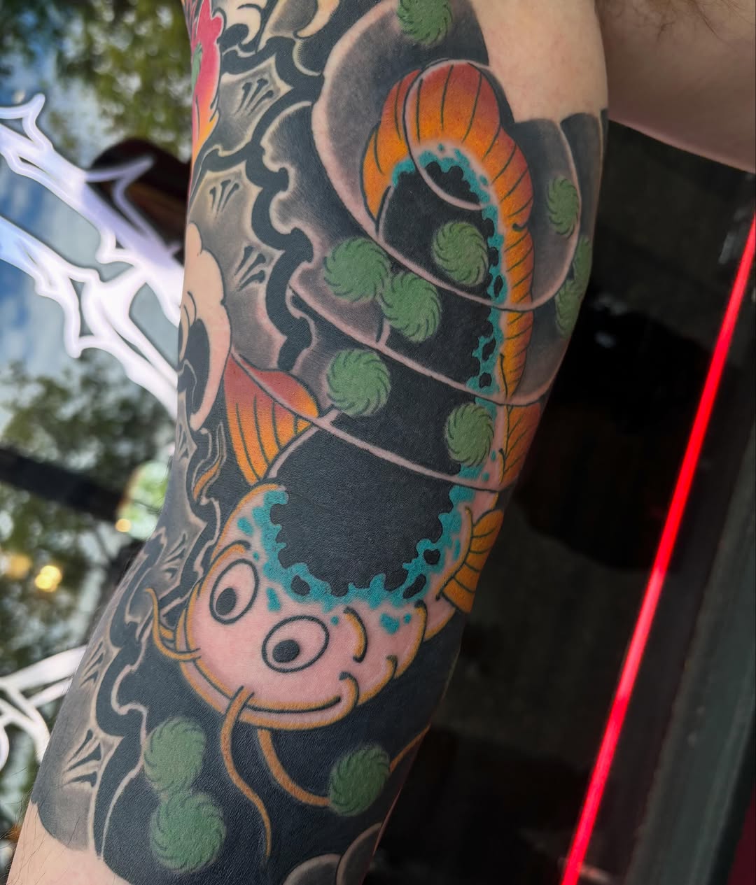 Tattoo by @ajoynerart — japanese_irezumi, new_school