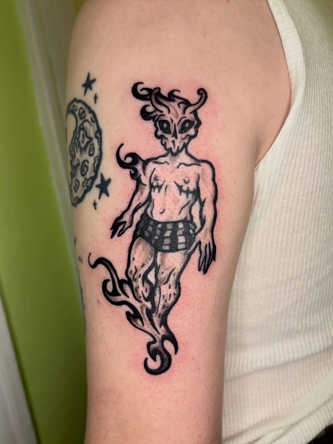 Tattoo by @grattooland — black_and_grey, dark_realism