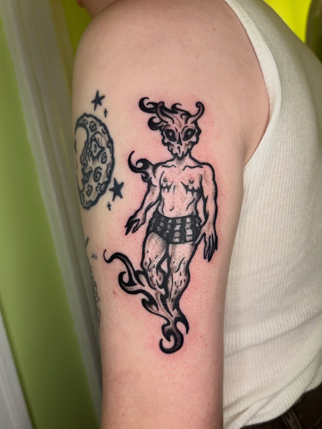 Tattoo by @grattooland — black_and_grey, dark_realism