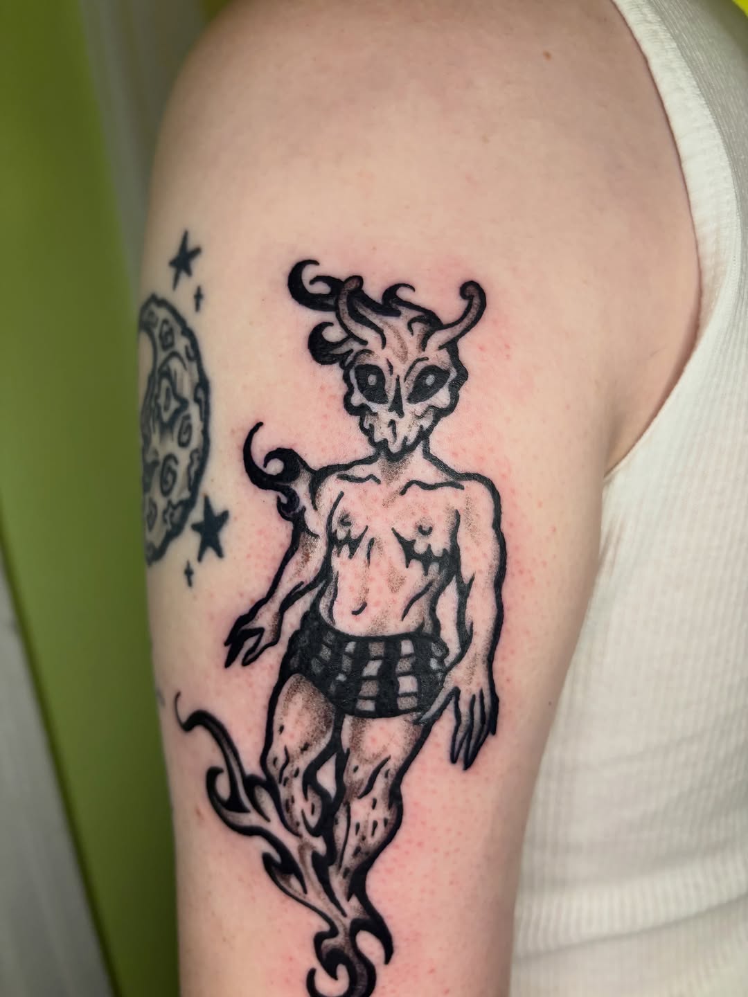 Tattoo by @grattooland — ignorant, black_and_grey