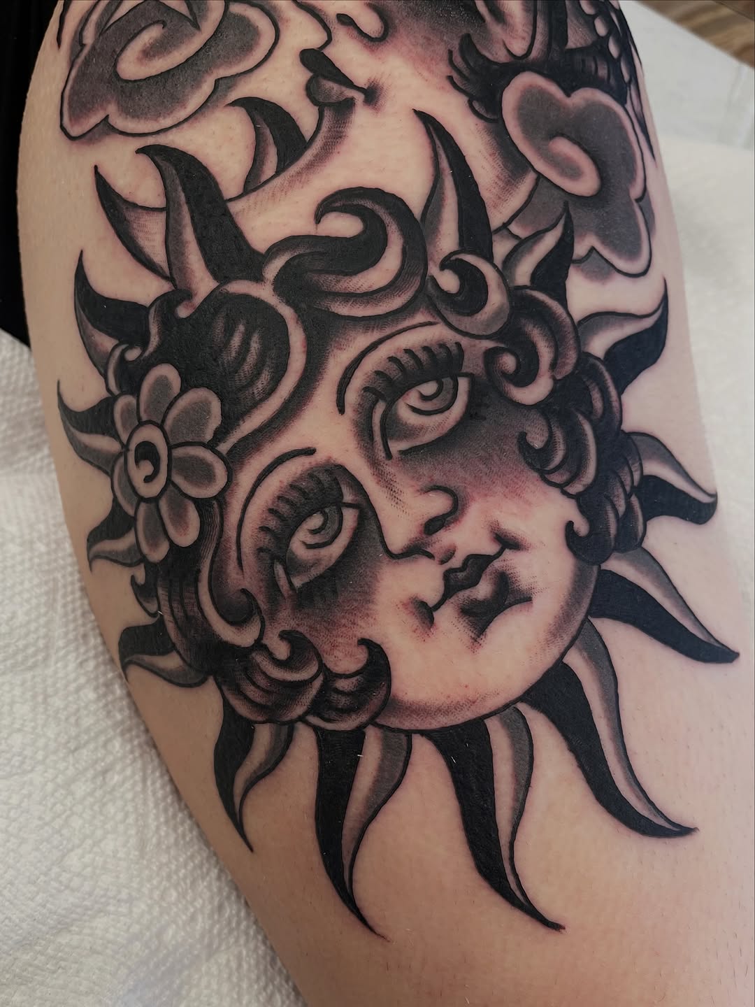 Tattoo by @alexgarcia077gmailcom — black_and_grey, neo_traditional