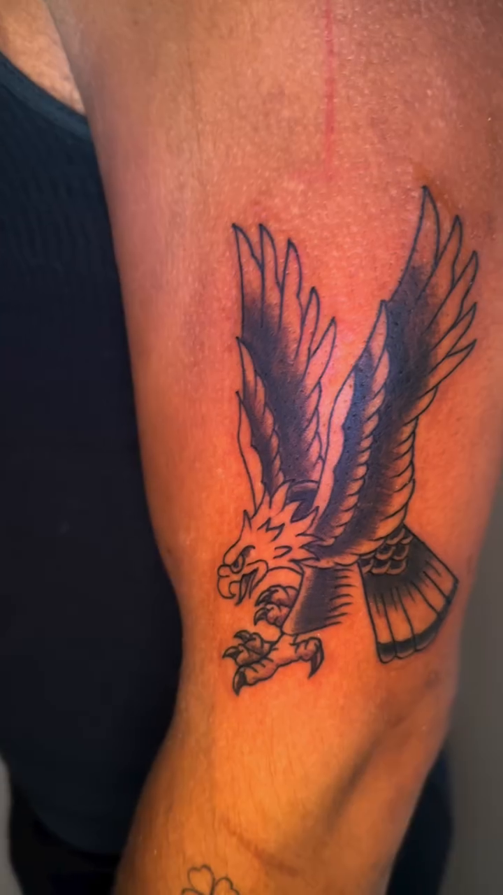 Tattoo by @mr_broke — american_traditional, black_and_grey