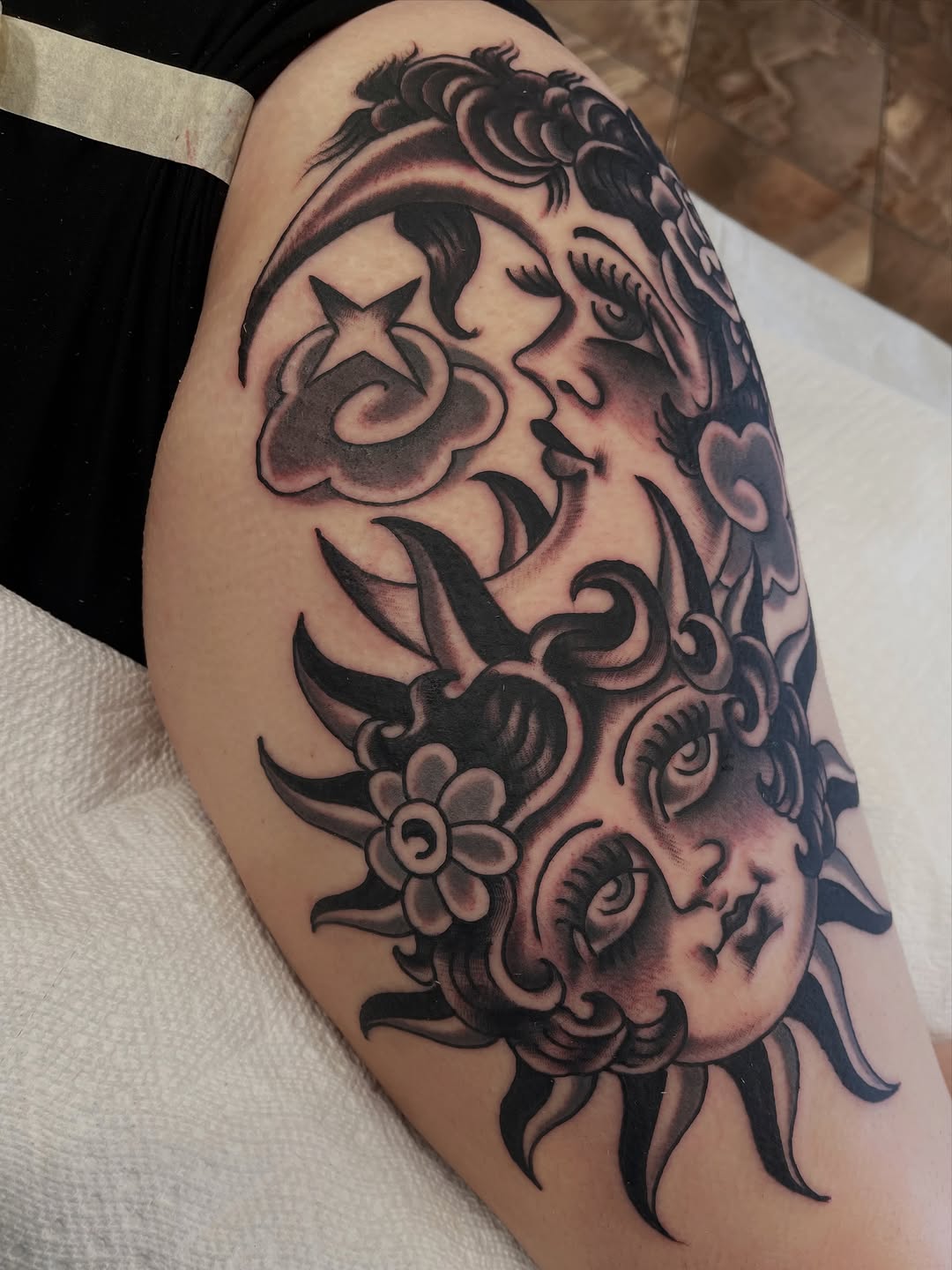 Tattoo by @alexgarcia077gmailcom — black_and_grey, neo_traditional