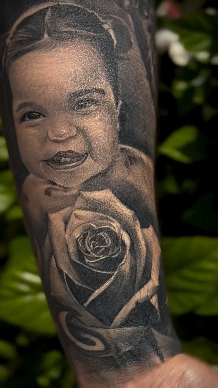 Tattoo by @seyer_tattoo — realism, black_and_grey