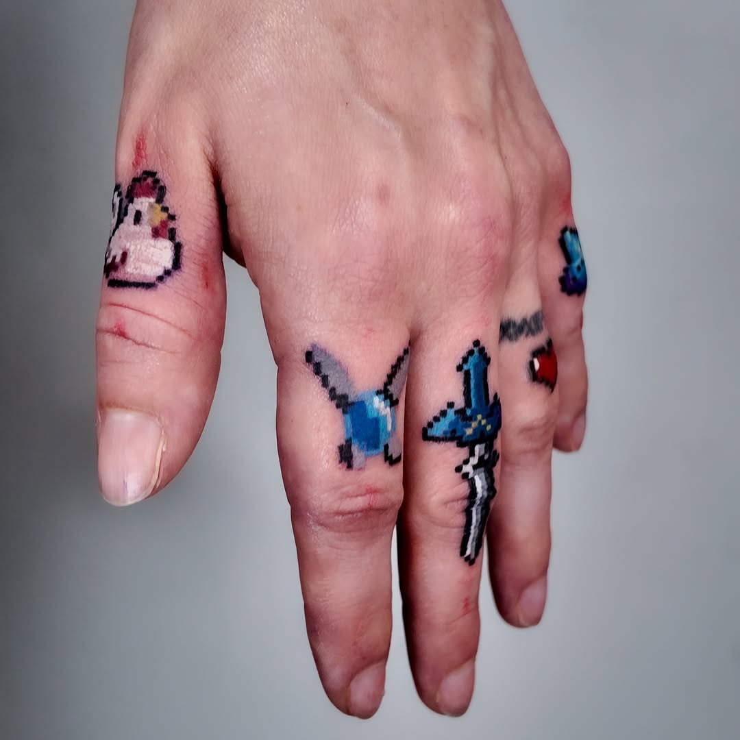Tattoo by @mrpixel.tattooer β fine_line, new_school