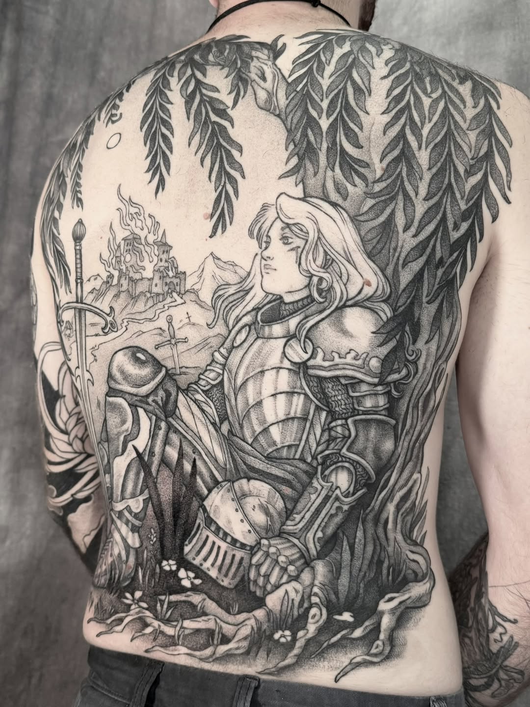 Tattoo by @hillary_blair — illustrative, black_and_grey