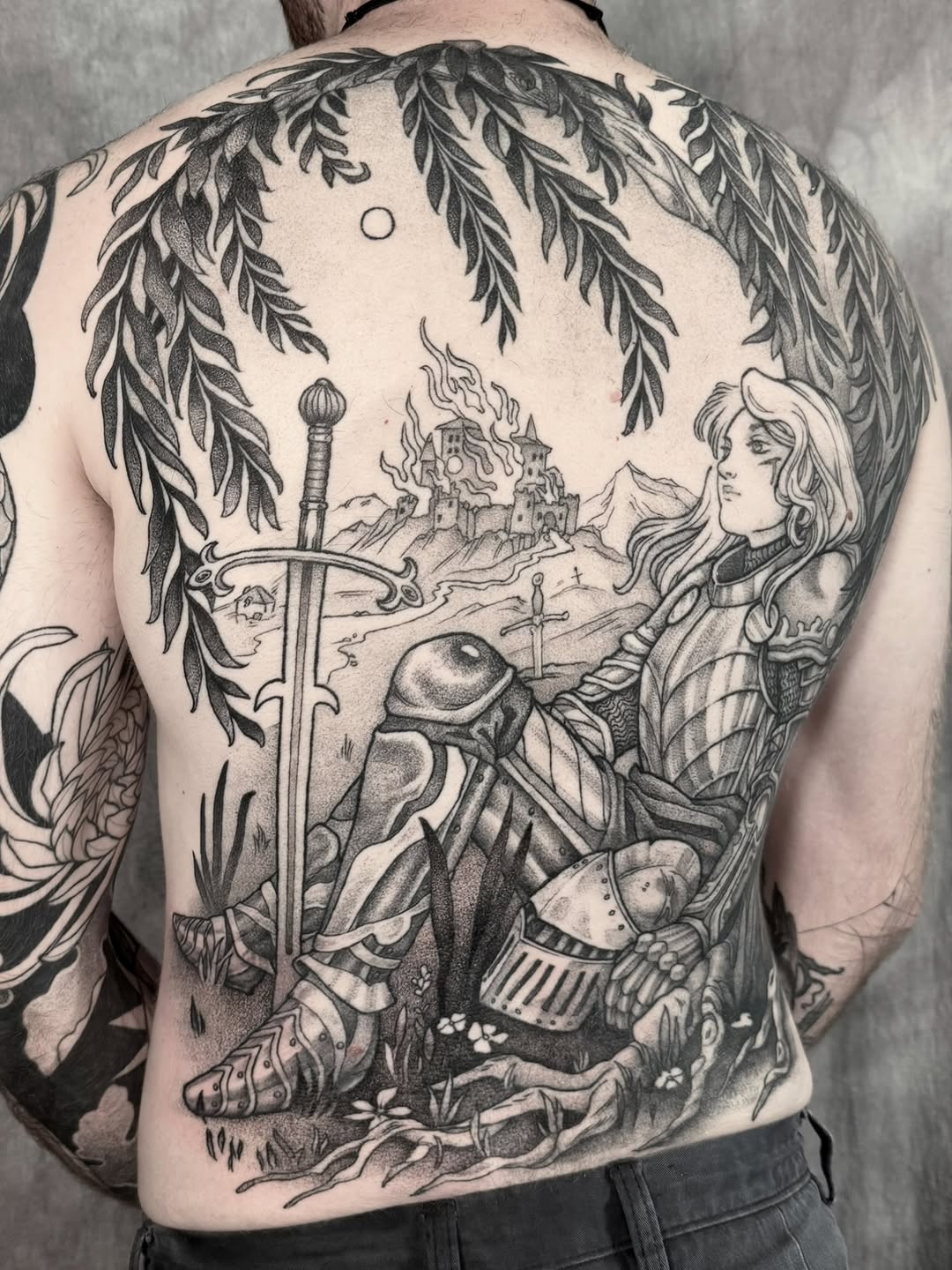 Tattoo by @hillary_blair — illustrative, dotwork