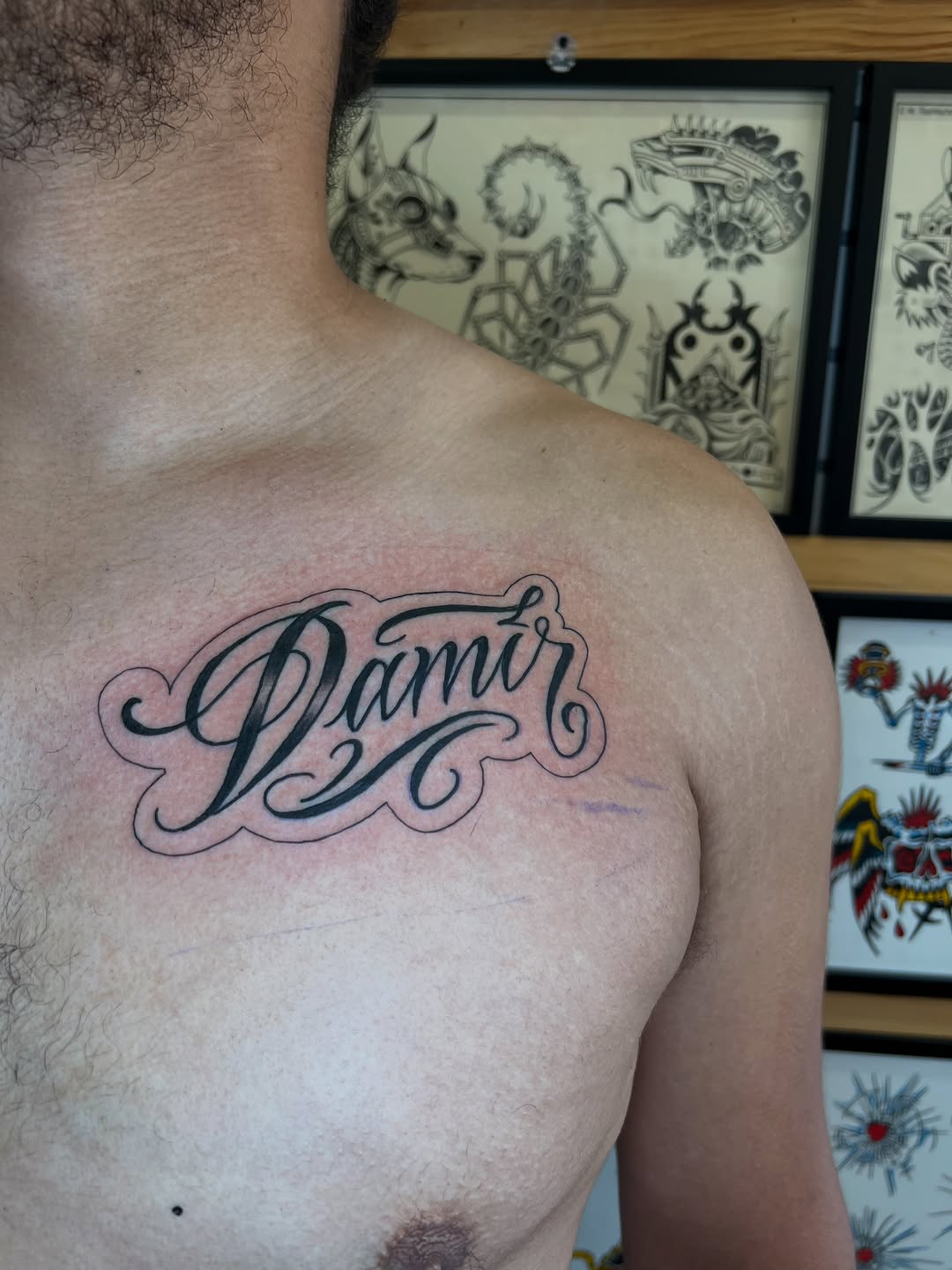 Tattoo by @peterpaychek — lettering_script