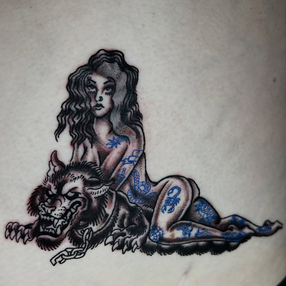 Tattoo by @dirtyblackboots — american_traditional, black_and_grey