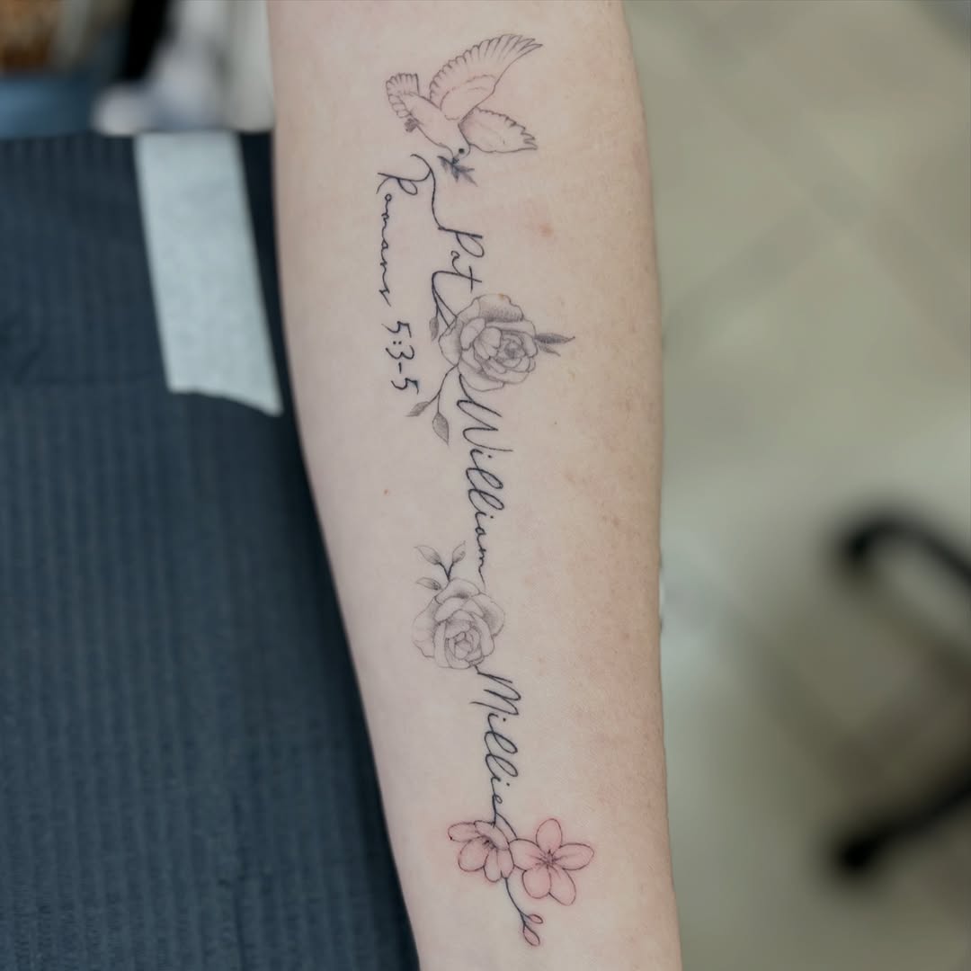Tattoo by @hvley.ink — fine_line, lettering_script