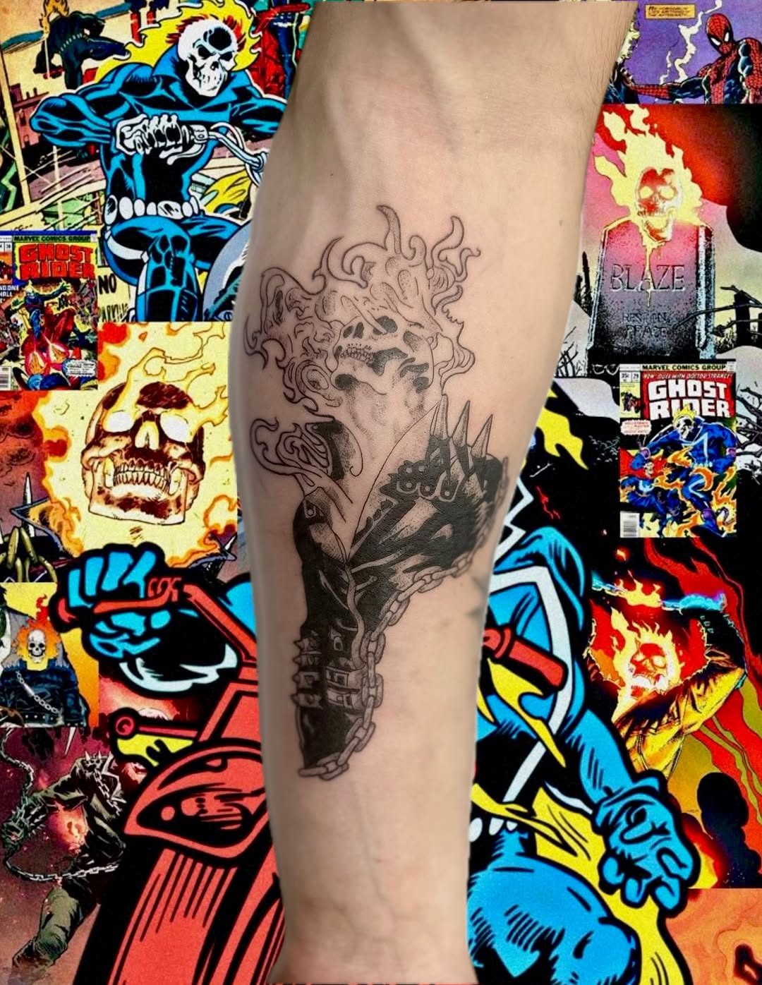 Tattoo by @dillusional.ink — black_and_grey, illustrative