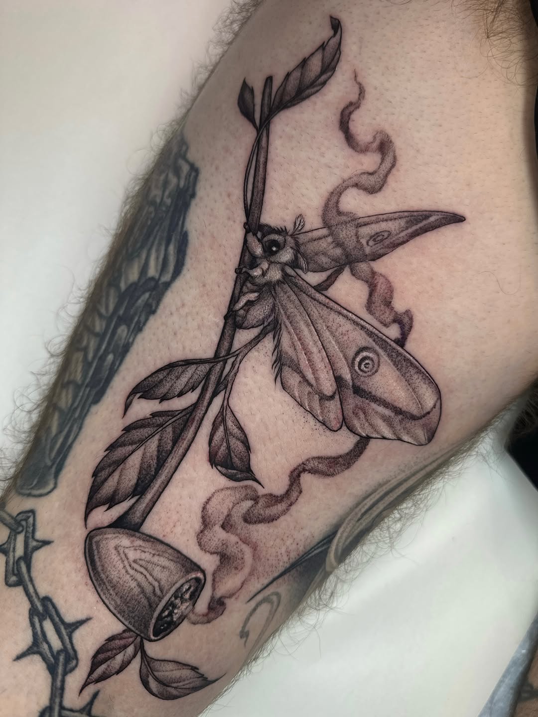 Tattoo by @grimmyweep — dark_realism, dotwork