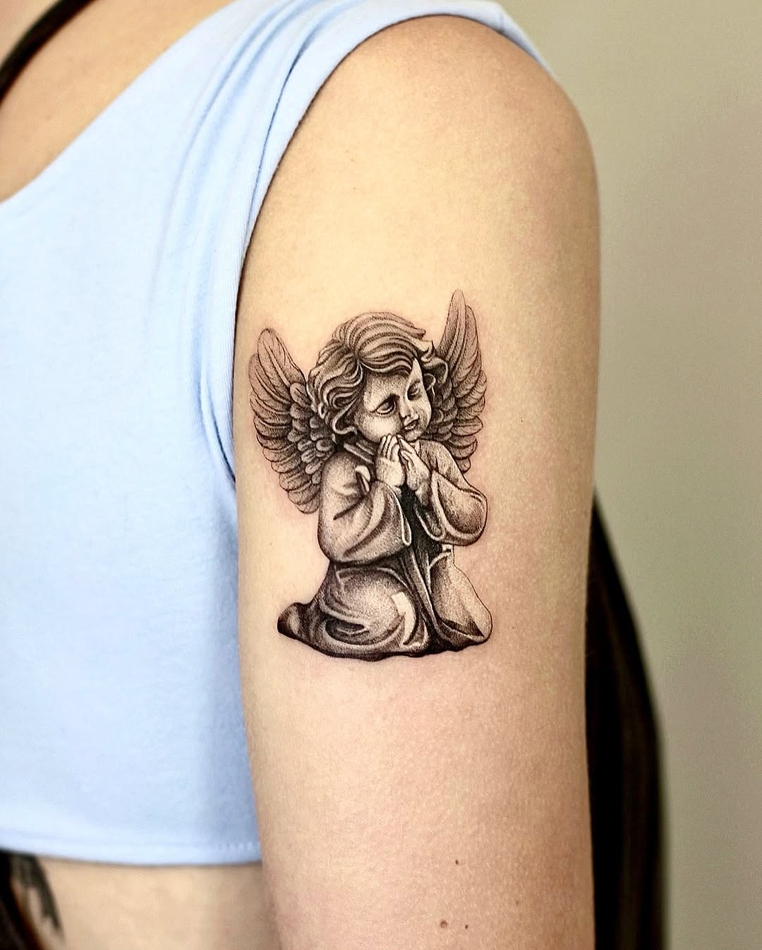 Tattoo by @linsey_tattooer β realism, black_and_grey
