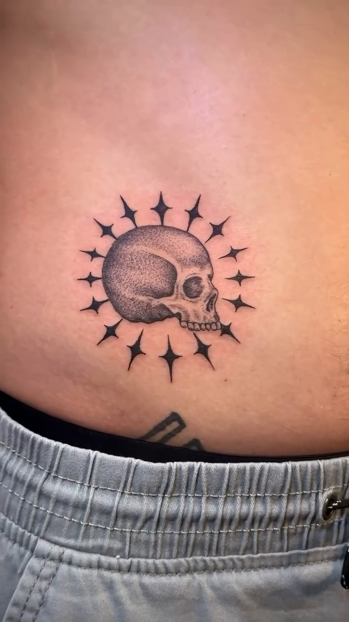 Tattoo by @carmensdarkgallery — black_and_grey, realism