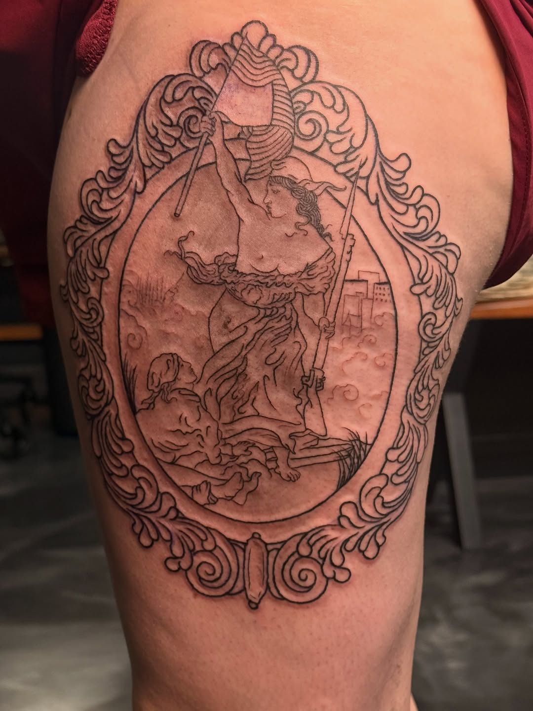 Tattoo by @merciless.moss — black_and_grey, realism