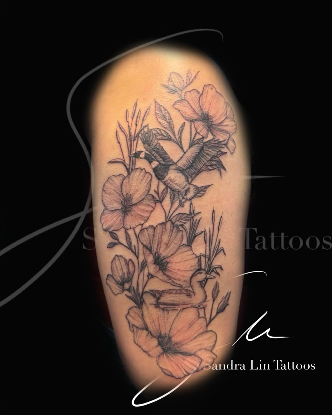 Tattoo by @_sandralintattoos โ fine_line, black_and_grey
