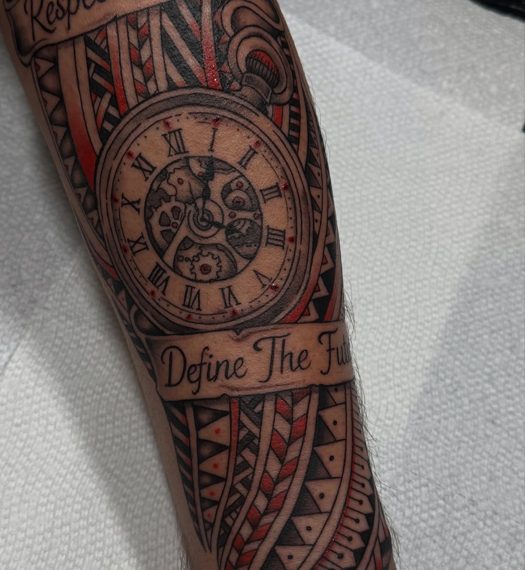 Tattoo by @stabbedbymaddie — realism, lettering_script