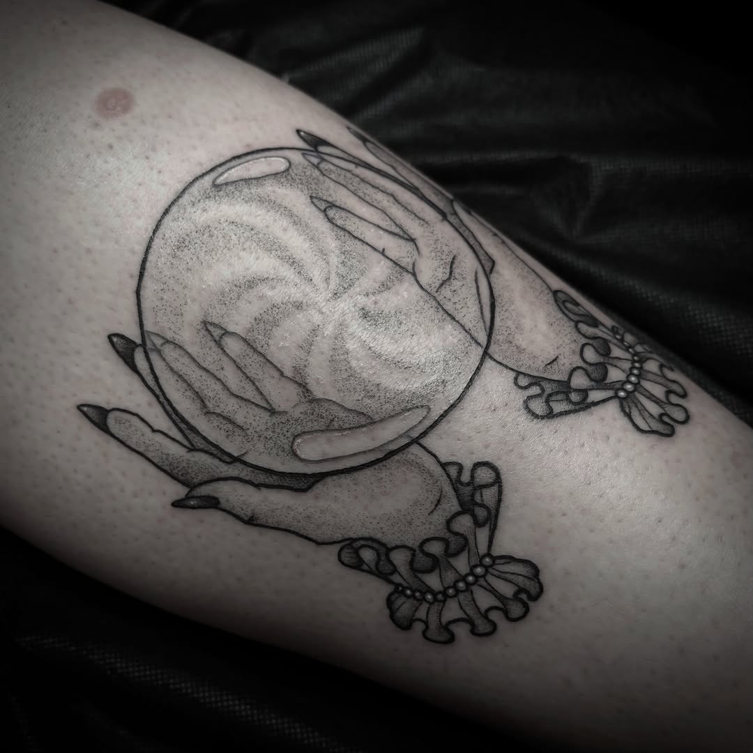 Tattoo by @venoctemtattoo β black_and_grey, dotwork