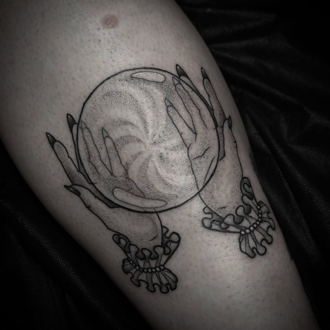 Tattoo by @venoctemtattoo β black_and_grey, dotwork