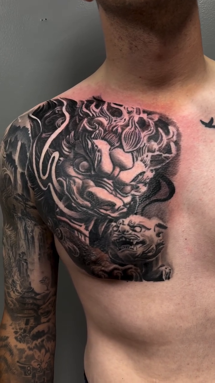 Tattoo by @raultattoo — japanese_irezumi, black_and_grey
