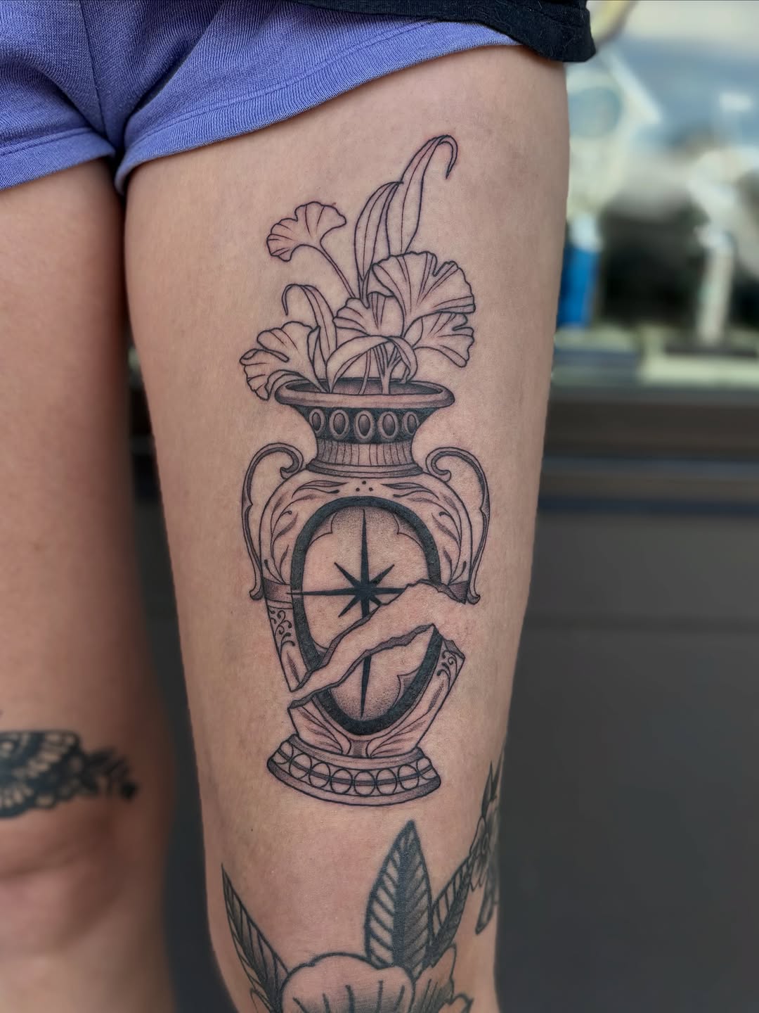 Tattoo by @han_vertal_ink — black_and_grey, chicano