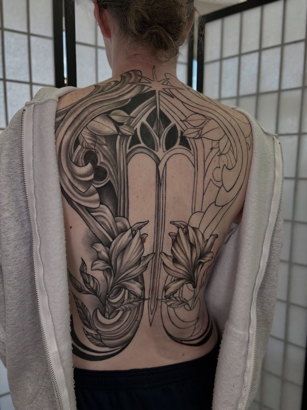 Tattoo by @han_vertal_ink — black_and_grey, ornamental