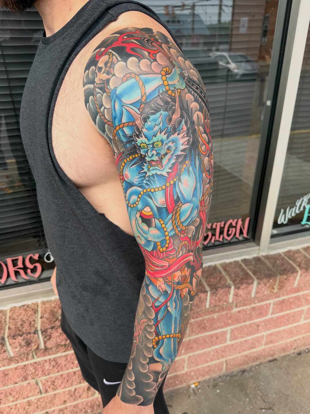 Tattoo by @corey_lostdog — japanese_irezumi, black_and_grey
