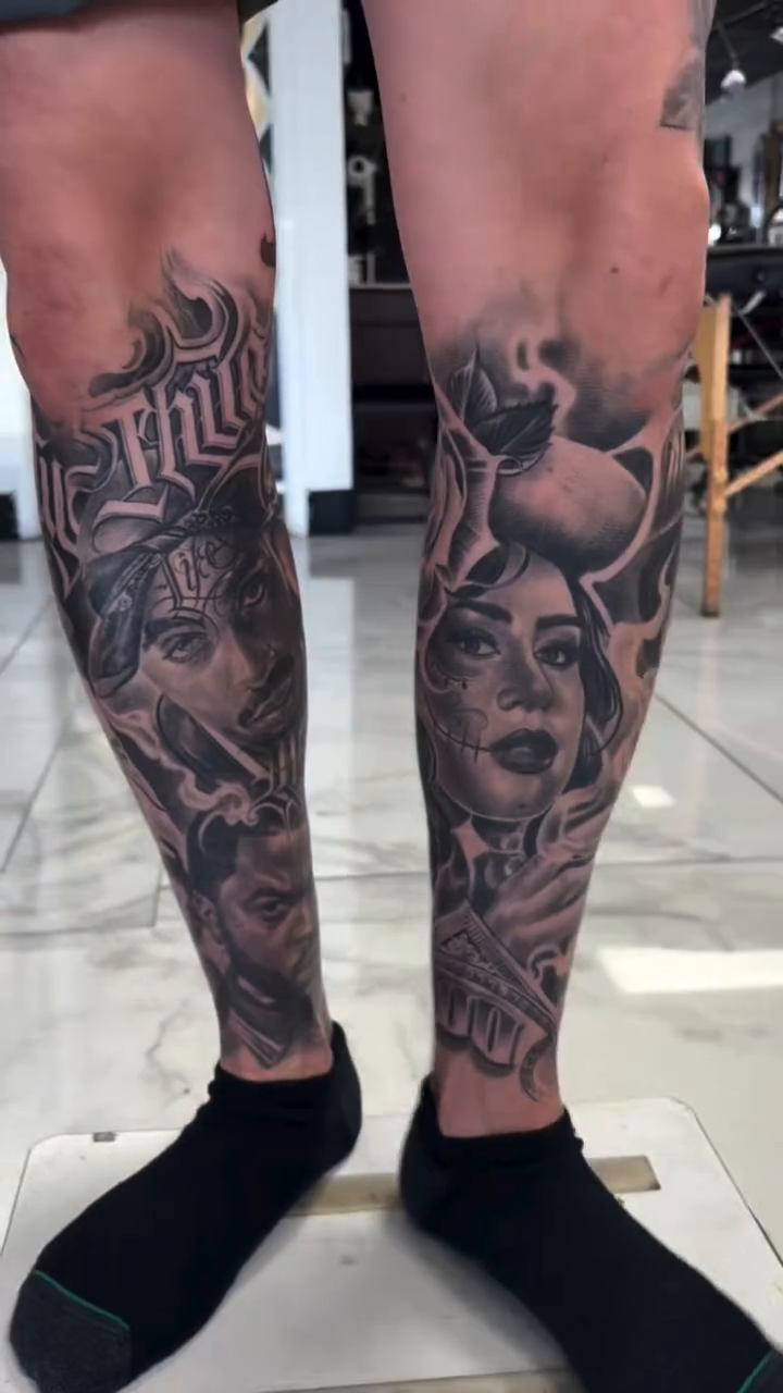 Tattoo by @ashtattooer — black_and_grey, realism