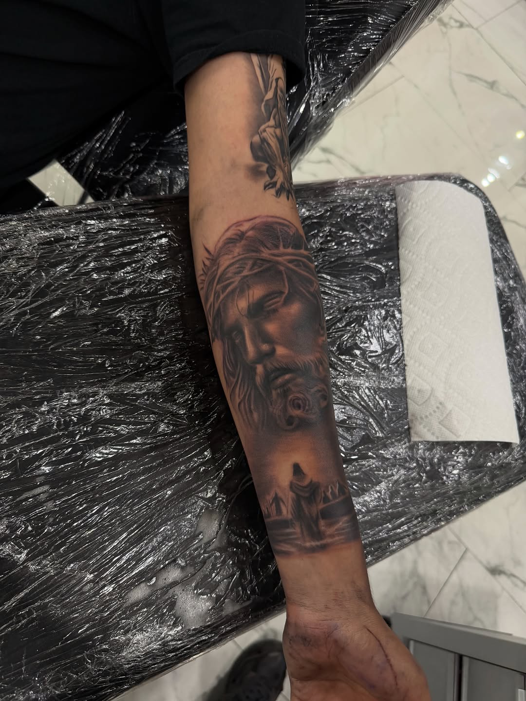 Tattoo by @inkedby.jf โ realism, black_and_grey