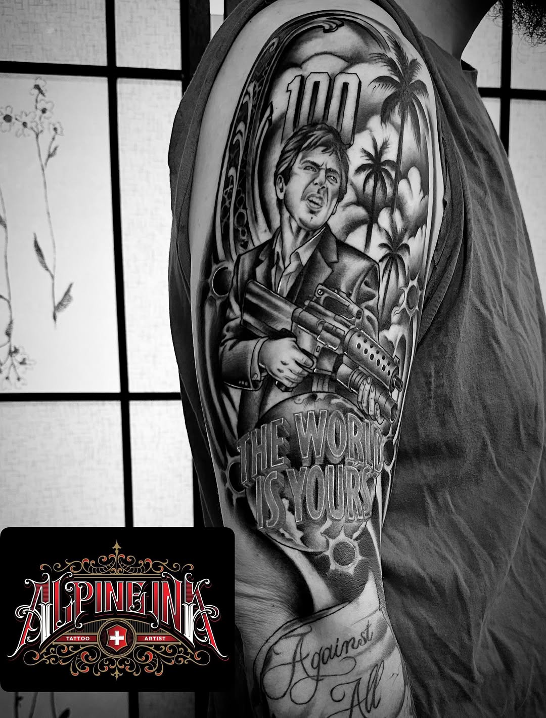Tattoo by @alpine_ink_ — black_and_grey, realism