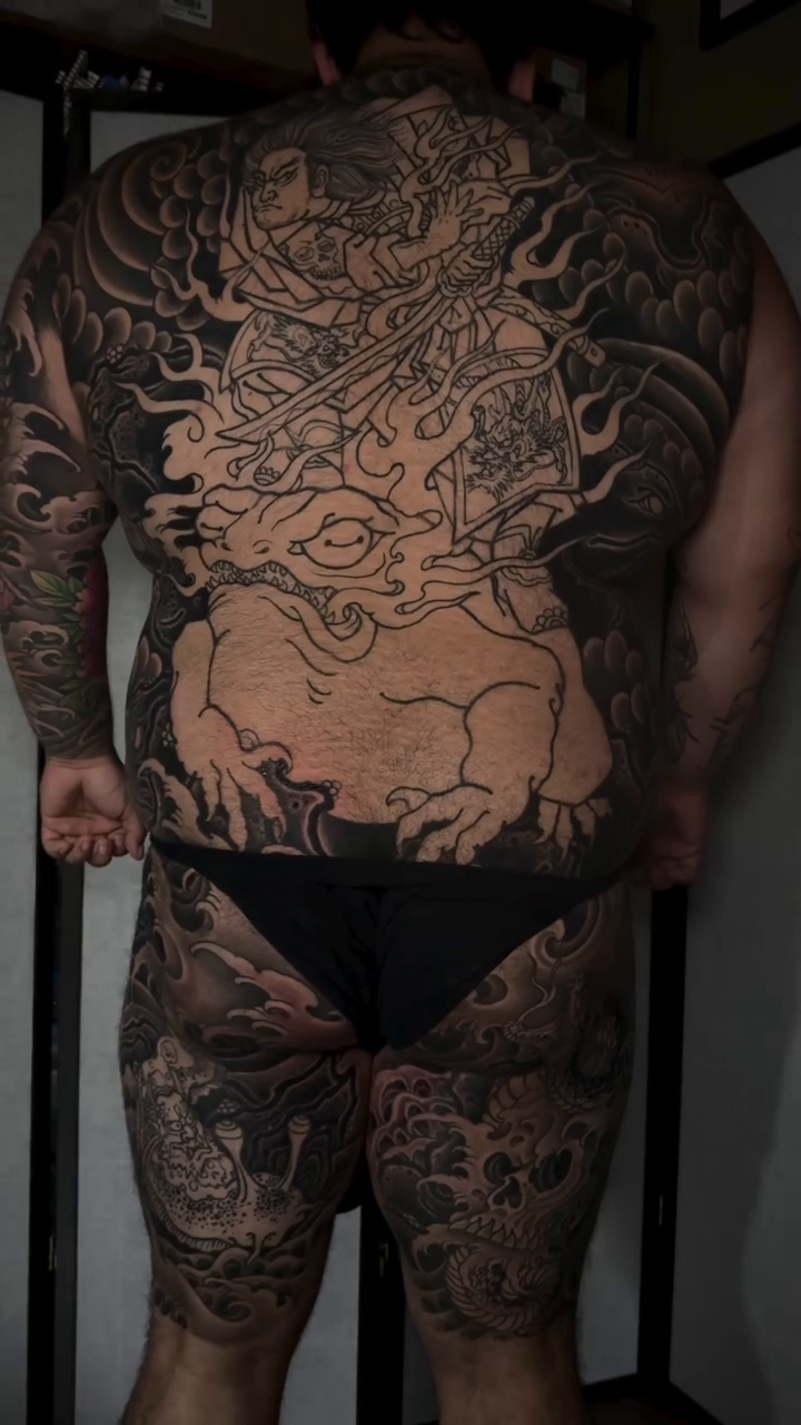 Tattoo by @nickcarusotattoo — japanese_irezumi, black_and_grey