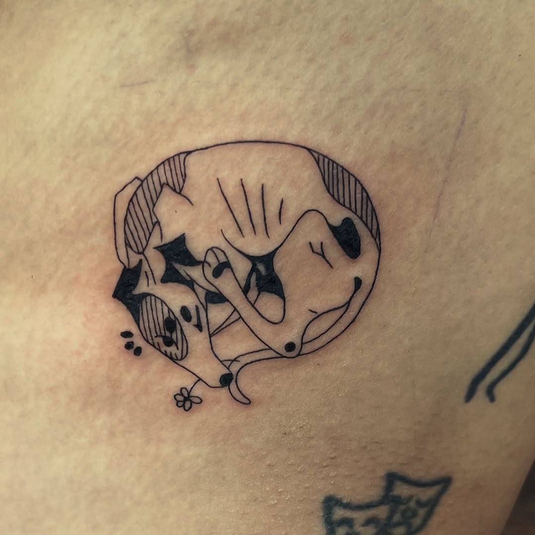 Tattoo by @cow.boy.ink — fine_line, sketch