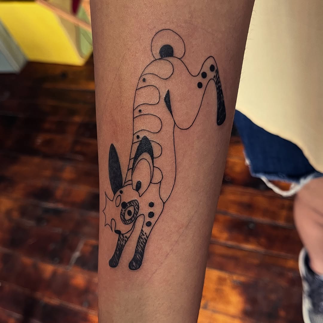 Tattoo by @cow.boy.ink — ignorant, blackwork