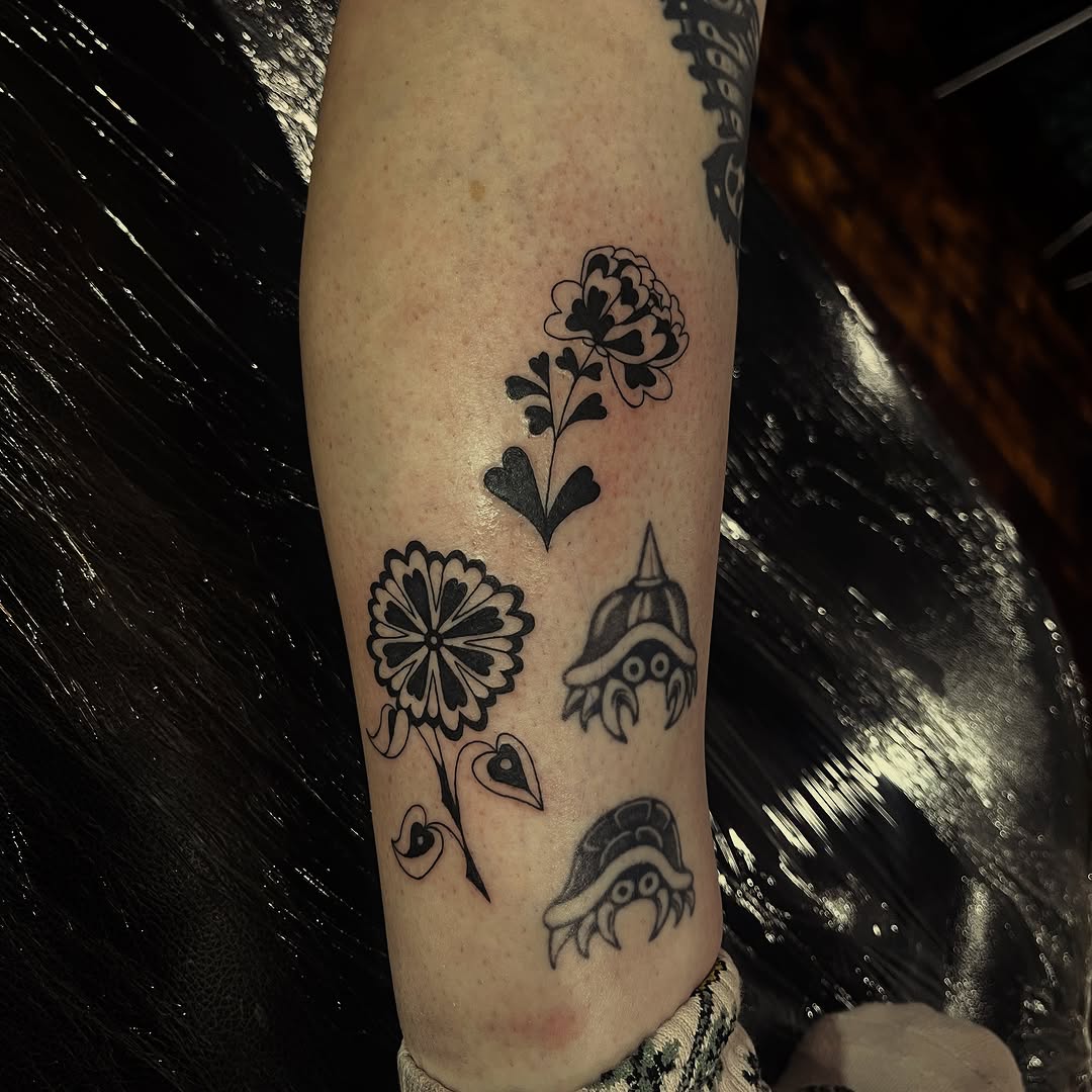 Tattoo by @cow.boy.ink — blackwork, illustrative