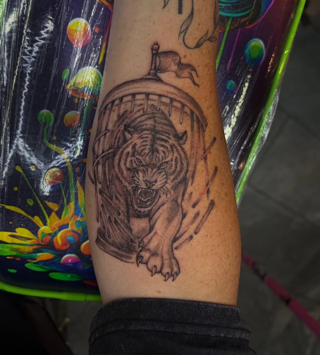 Tattoo by @nikkia.tattoo — realism, black_and_grey