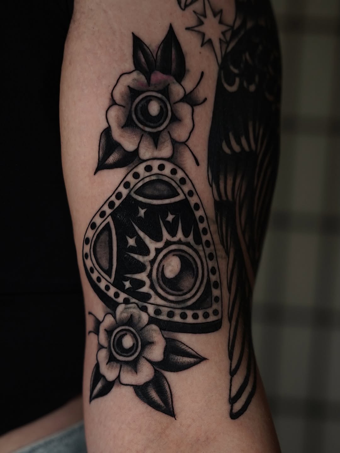 Tattoo by @joana.tattooer — american_traditional, black_and_grey