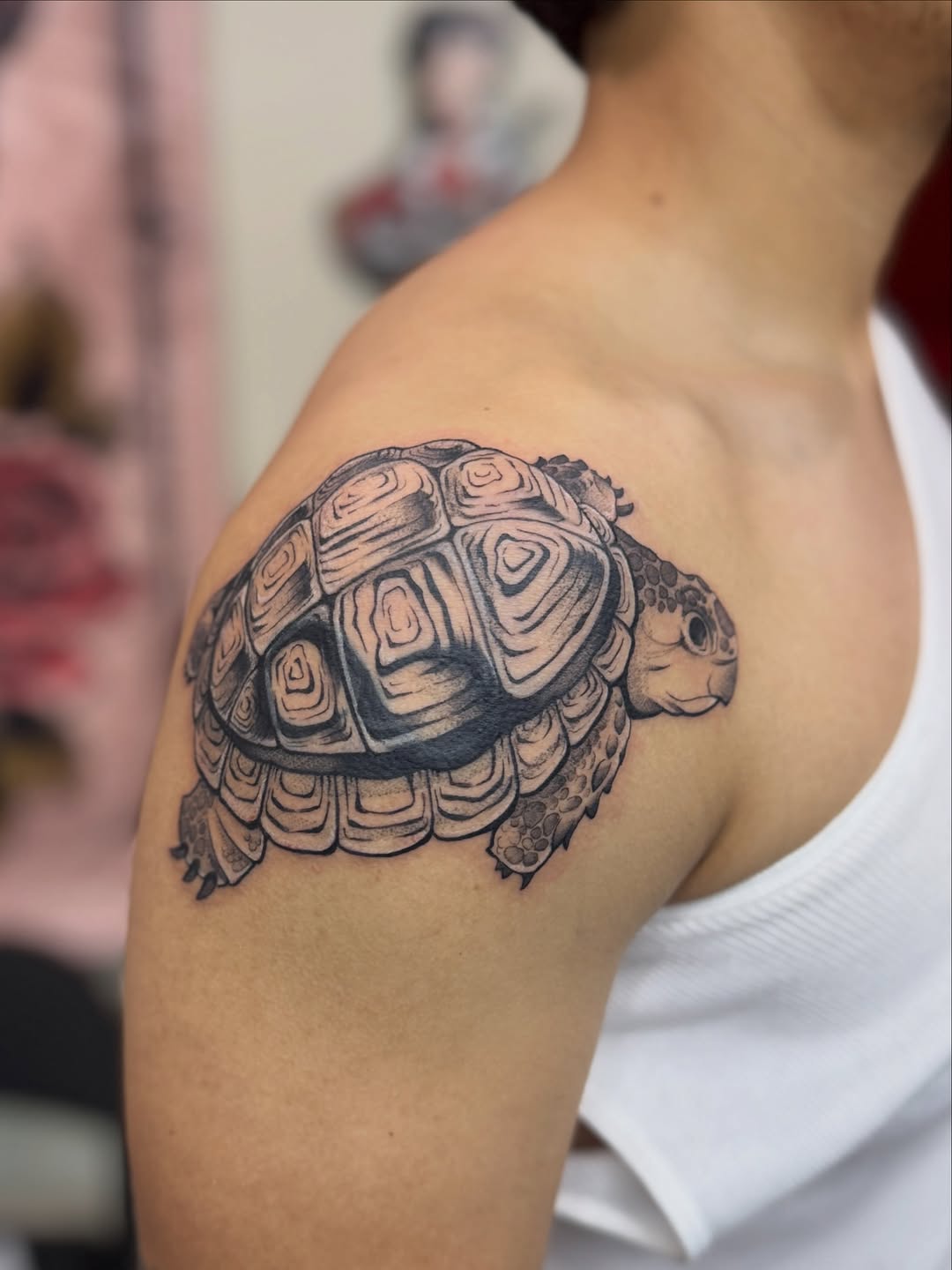 Tattoo by @rebecca.rose.tattoos โ realism, black_and_grey