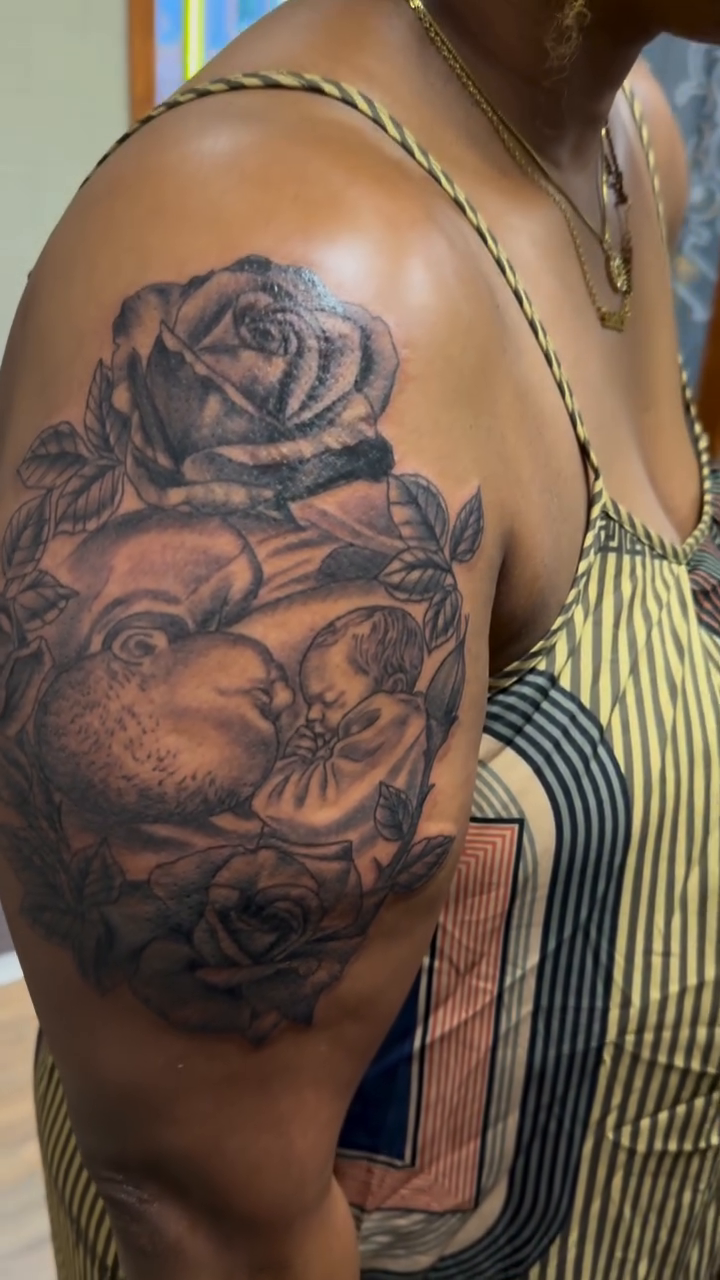 Tattoo by @solomon.ink — black_and_grey, realism