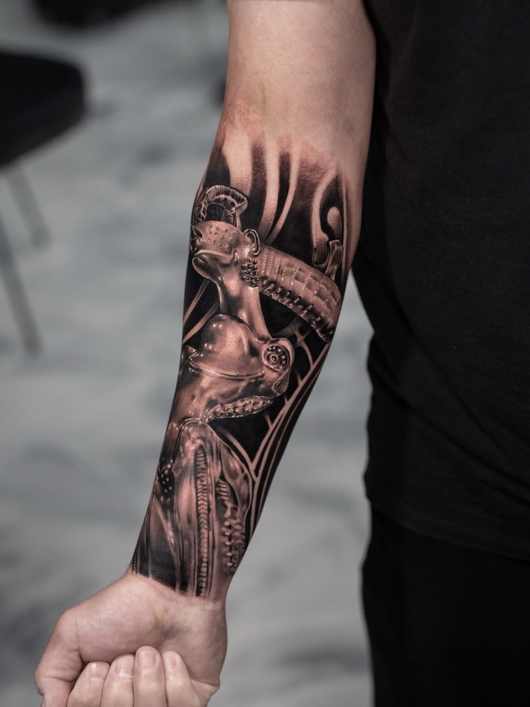 Tattoo by @andretattoostx โ realism, black_and_grey