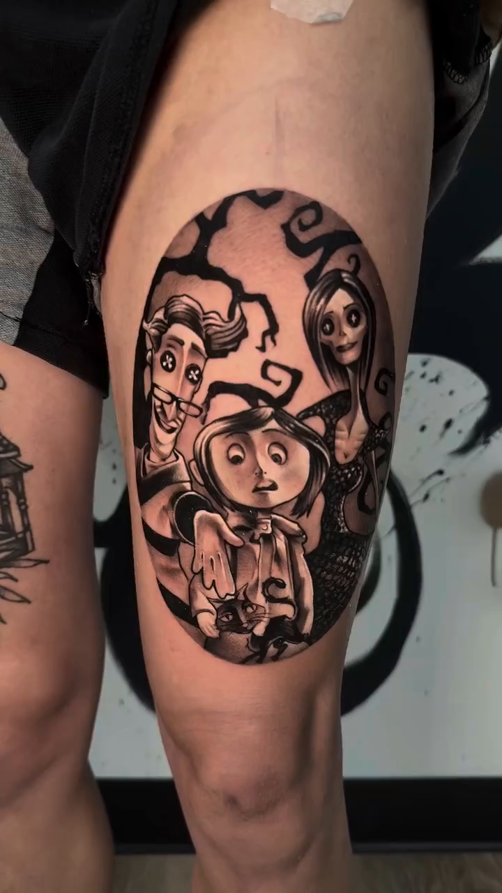 Tattoo by @the_flame_spitta — illustrative, black_and_grey