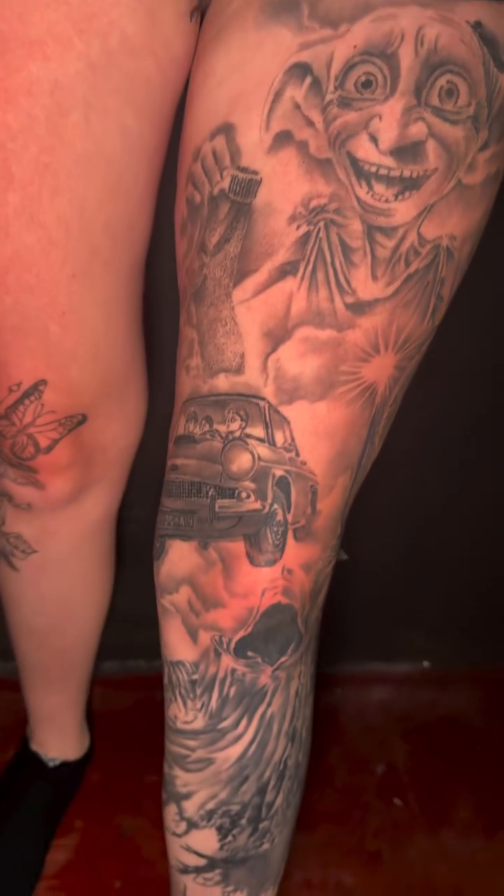 Tattoo by @focused_ink — dark_realism, black_and_grey