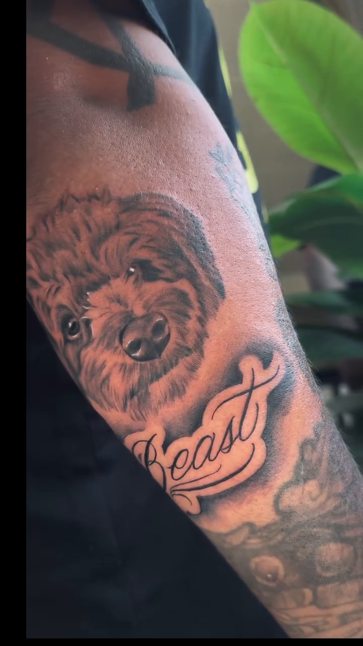 Tattoo by @demonica_ink666 — realism, black_and_grey