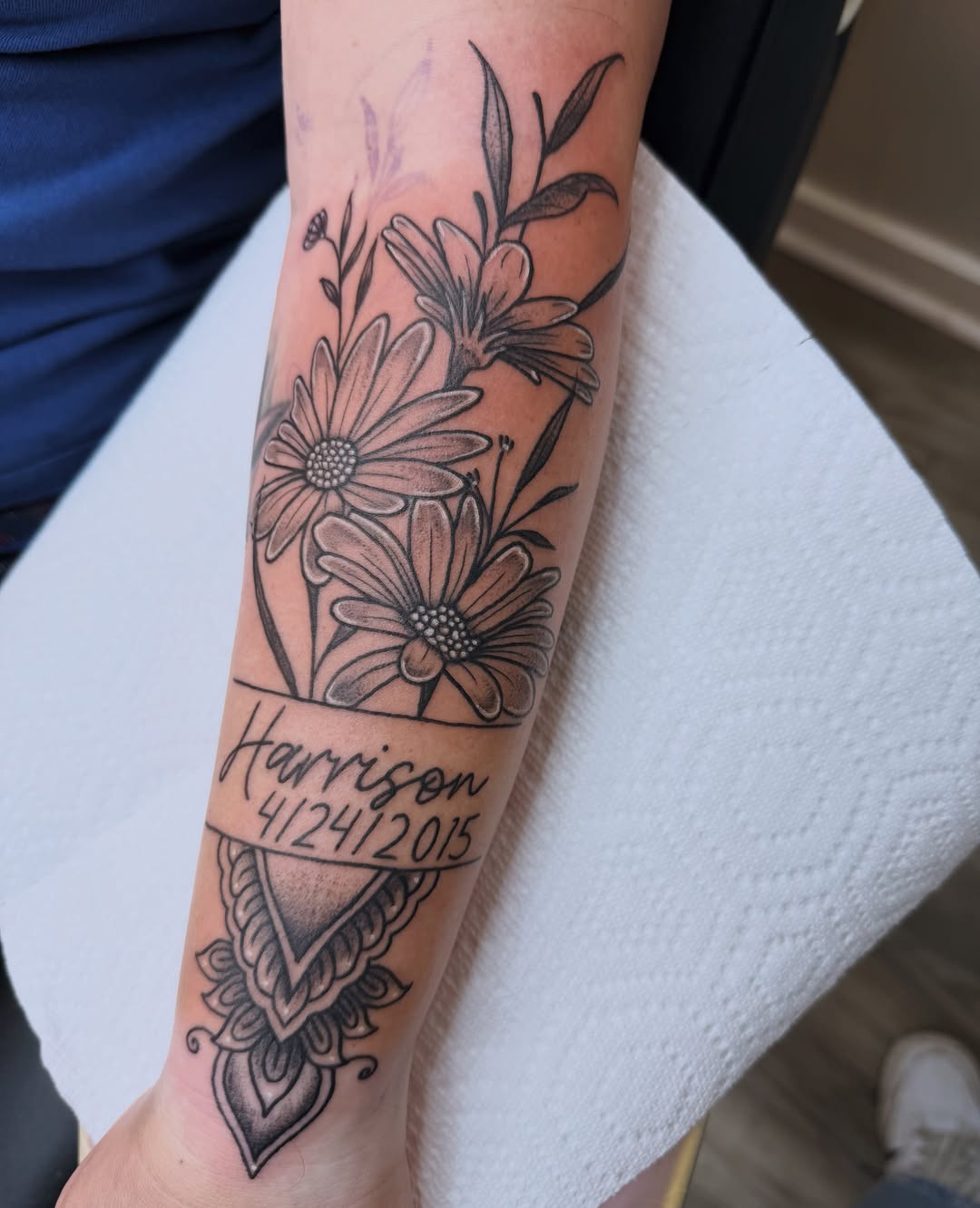 Tattoo by @rabbits.paw.tattoo — fine_line, lettering_script