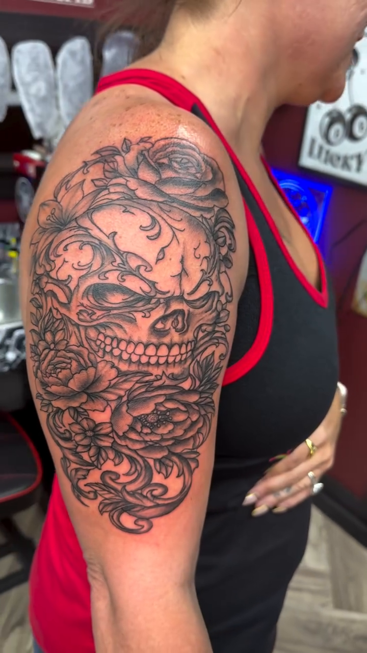 Tattoo by @alexandernichols916 โ dark_realism, chicano