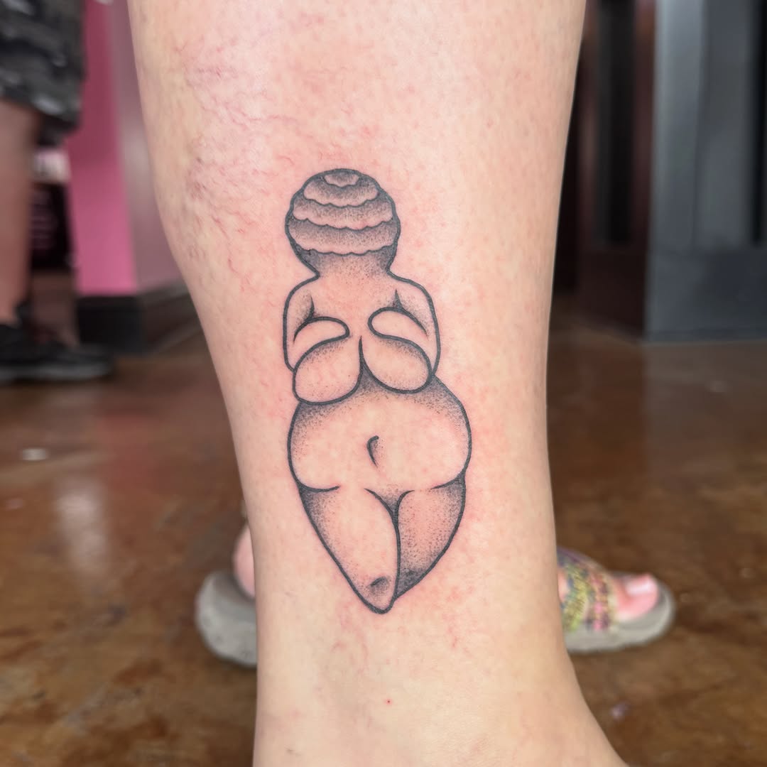 Tattoo by @gremlin.tattoos — dotwork, black_and_grey