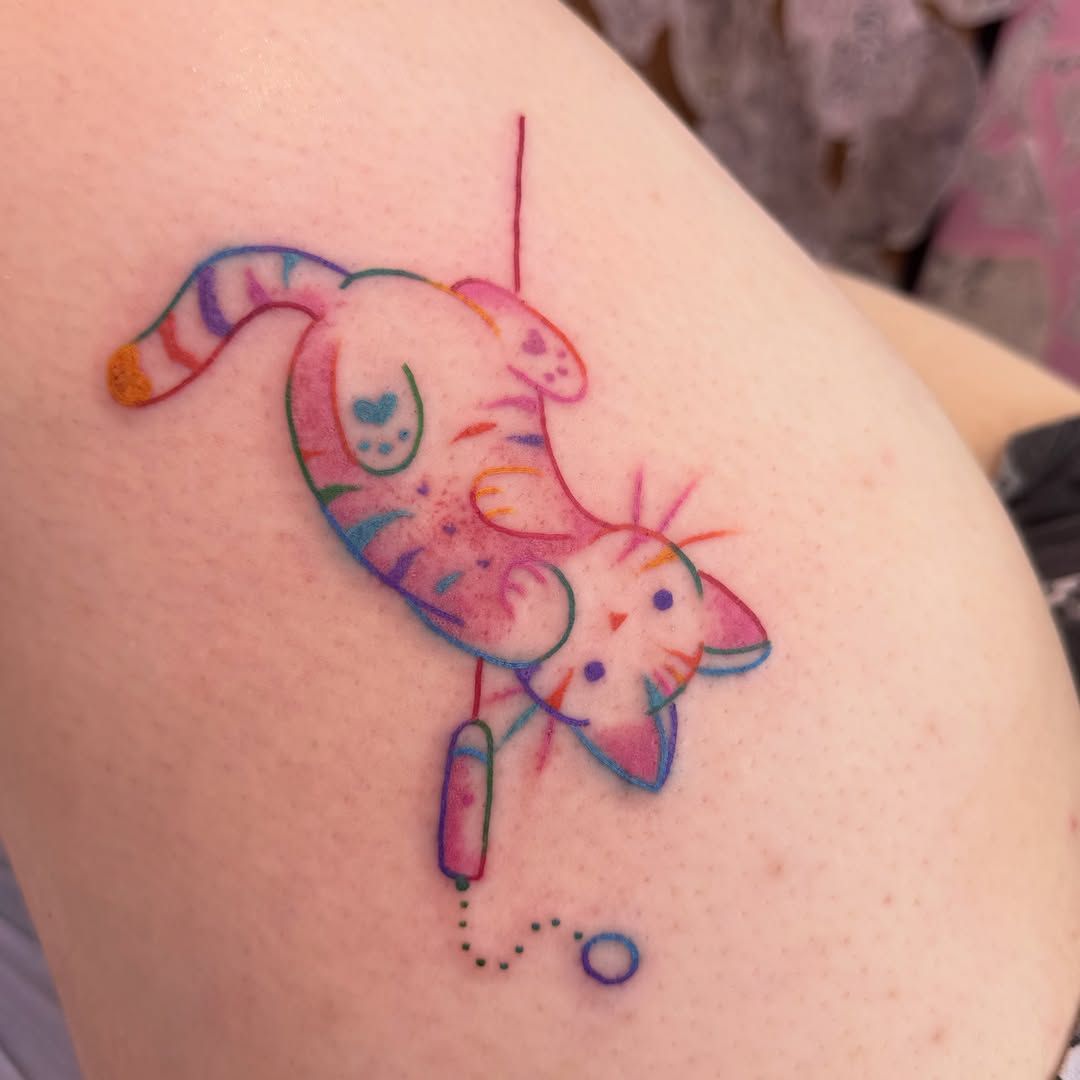 Tattoo by @gremlin.tattoos — fine_line, watercolor