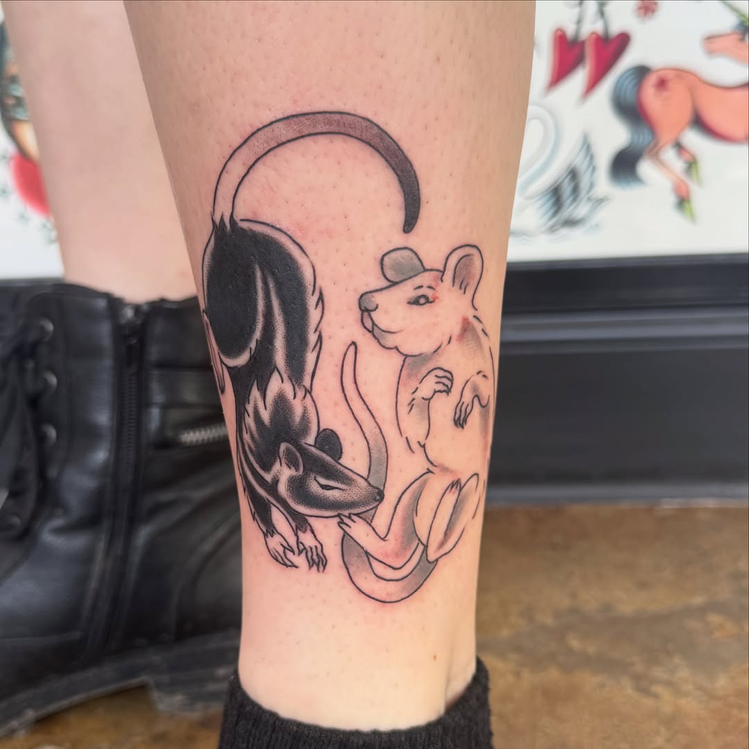Tattoo by @gremlin.tattoos — black_and_grey, chicano