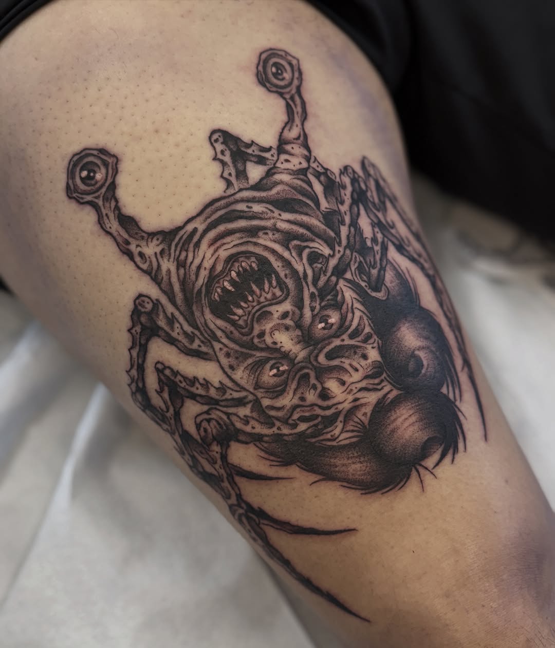 Tattoo by @welpfu β dark_realism, black_and_grey